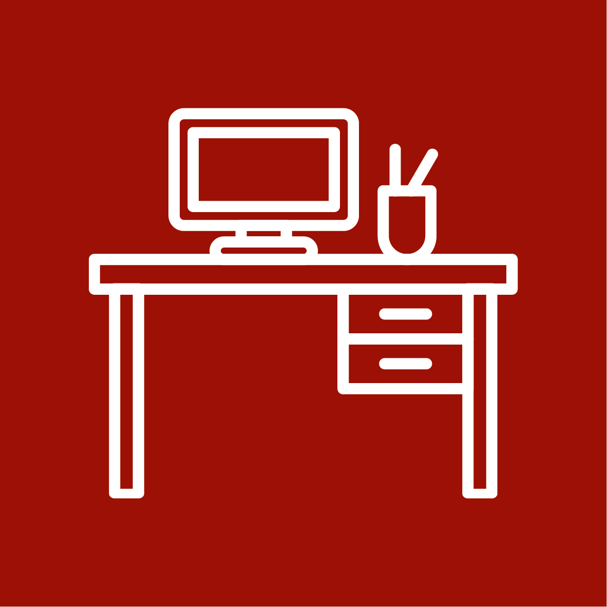    Moderner Arbeitsplatz in einem familiären Umfeld