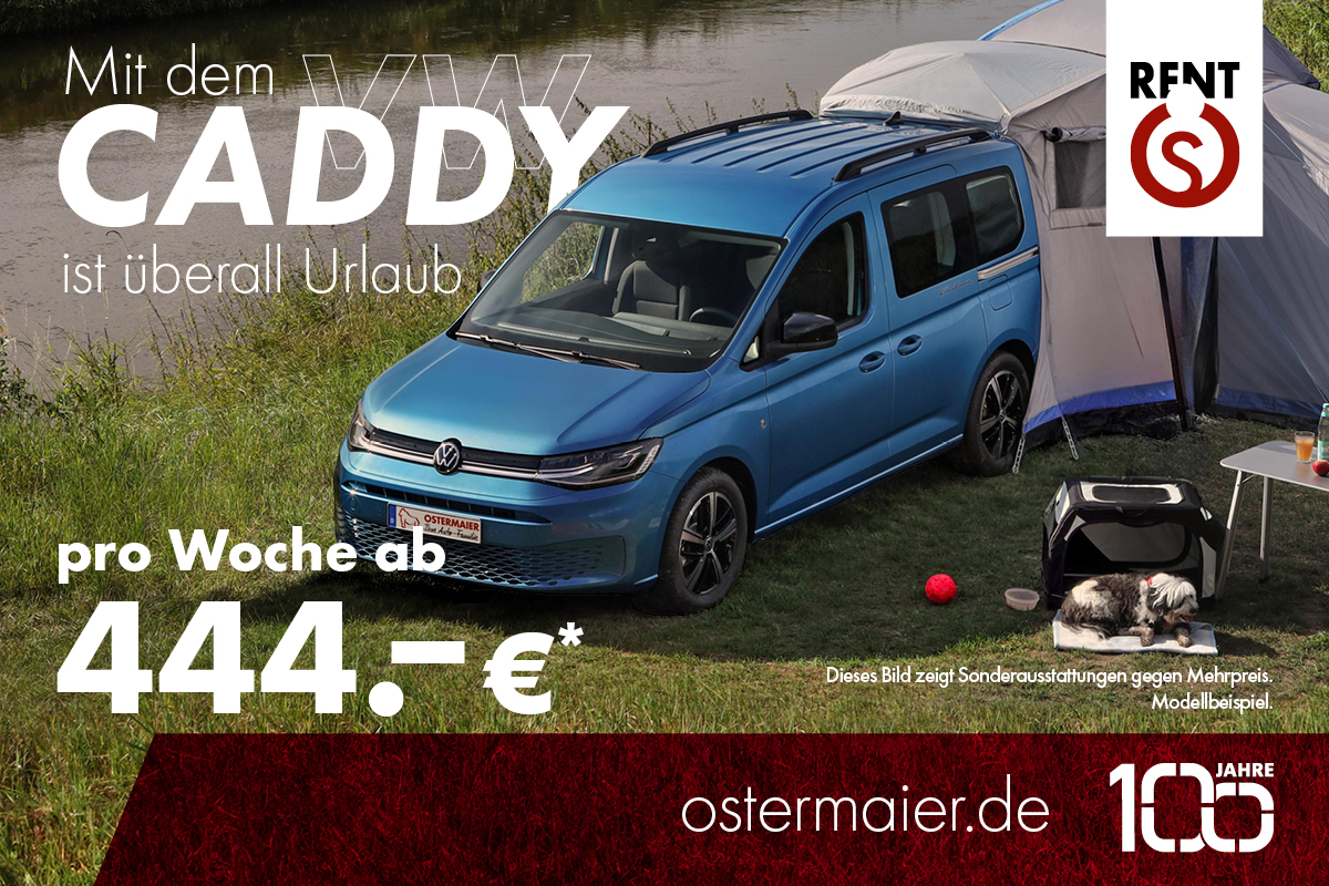 VW Caddy Camper mit Zeltanbau