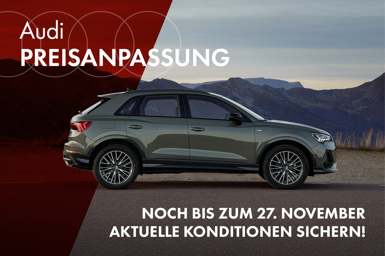 Bevorstehende Preisanpassungen bei Audi!