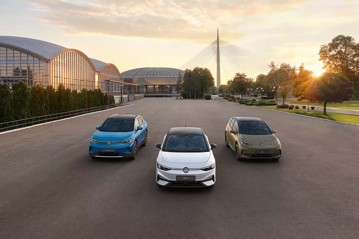 3 VW ID Modelle nebeneinander